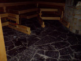 Fliesen legen - Sauna